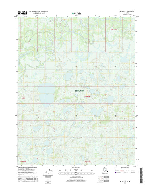 Bettles C-4 SE Alaska US Topo Map Image