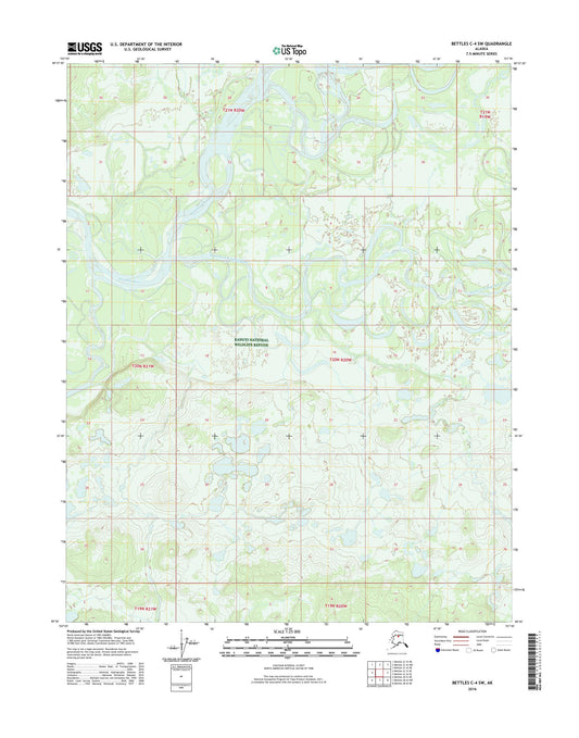 Bettles C-4 SW Alaska US Topo Map Image