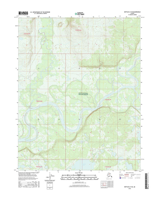 Bettles C-5 SE Alaska US Topo Map Image