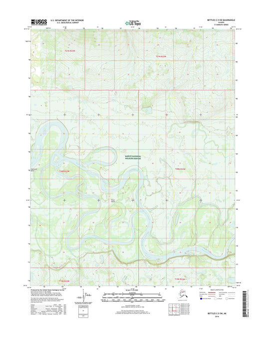 Bettles C-5 SW Alaska US Topo Map Image