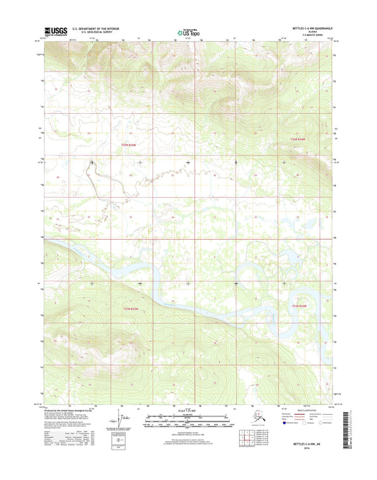 Bettles C-6 NW Alaska US Topo Map Image