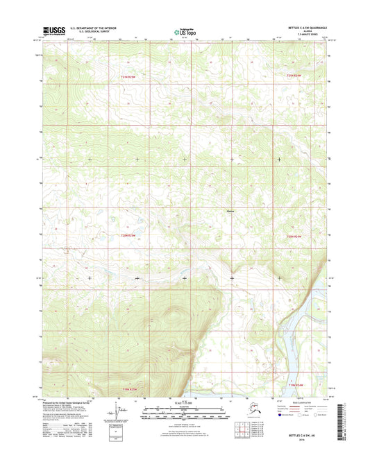 Bettles C-6 SW Alaska US Topo Map Image
