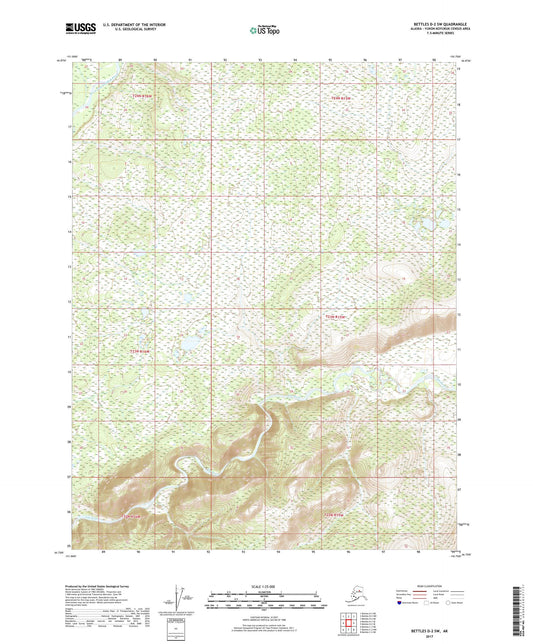 Bettles D-2 SW Alaska US Topo Map Image
