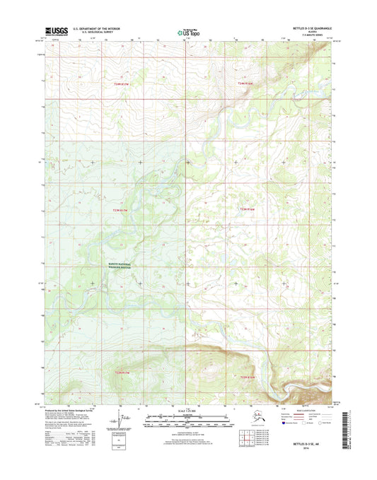Bettles D-3 SE Alaska US Topo Map Image