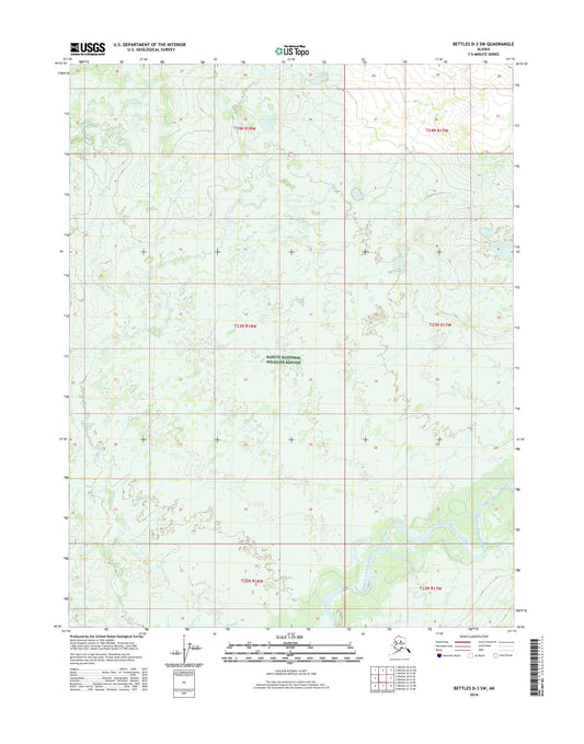 Bettles D-3 SW Alaska US Topo Map Image