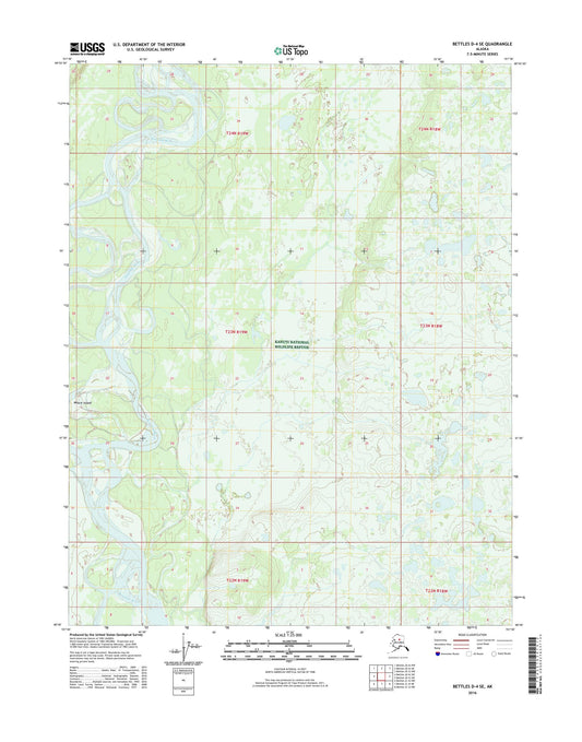Bettles D-4 SE Alaska US Topo Map Image