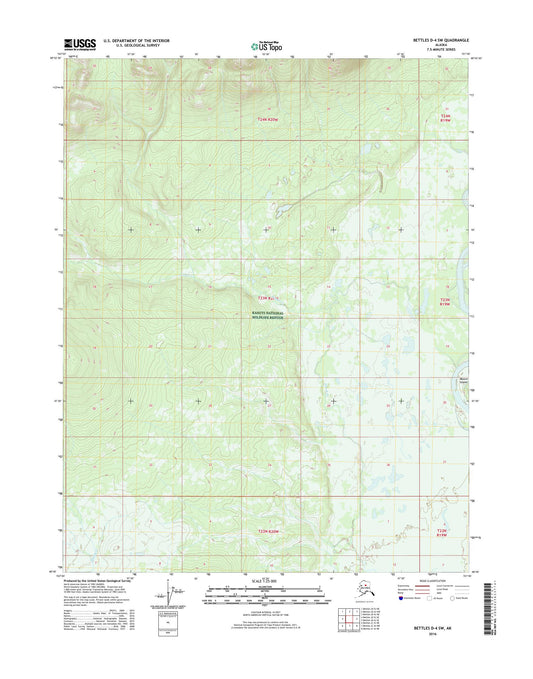 Bettles D-4 SW Alaska US Topo Map Image