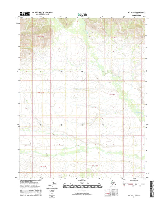 Bettles D-6 SE Alaska US Topo Map Image
