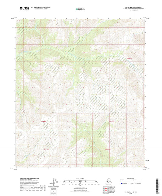 Big Delta A-1 NE Alaska US Topo Map Image