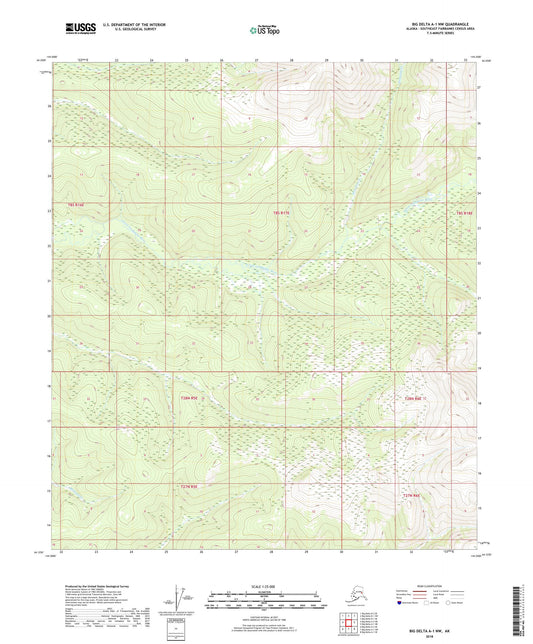 Big Delta A-1 NW Alaska US Topo Map Image