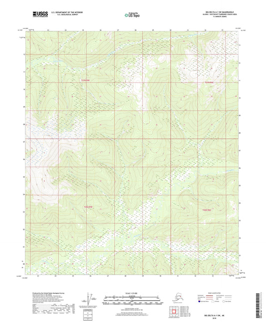 Big Delta A-1 SW Alaska US Topo Map Image