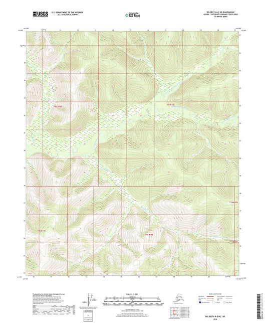 Big Delta A-2 NE Alaska US Topo Map Image