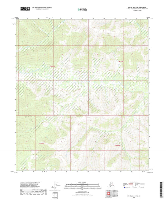 Big Delta A-2 NW Alaska US Topo Map Image