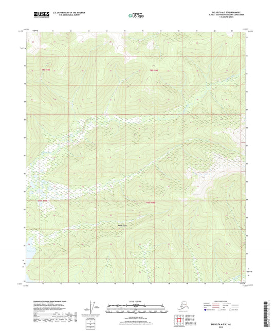 Big Delta A-2 SE Alaska US Topo Map Image