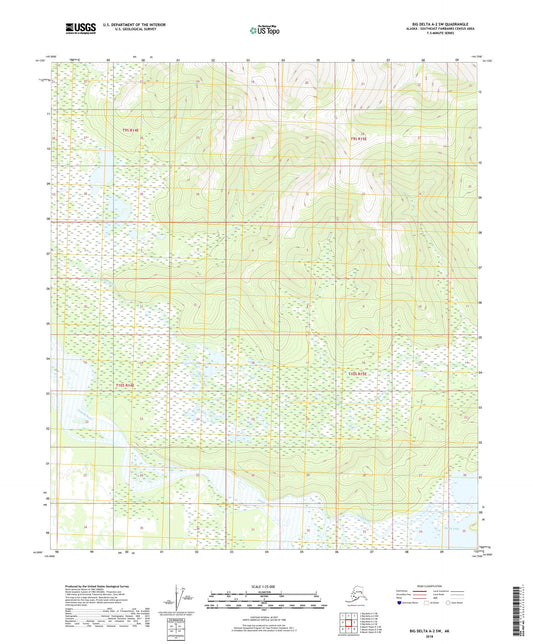 Big Delta A-2 SW Alaska US Topo Map Image