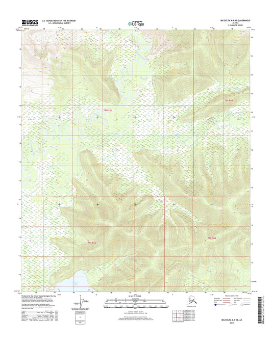 Big Delta A-3 NE Alaska US Topo Map Image