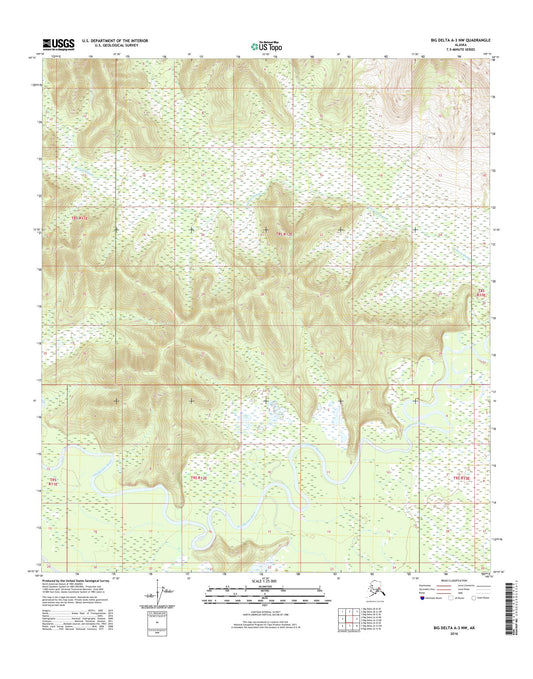 Big Delta A-3 NW Alaska US Topo Map Image