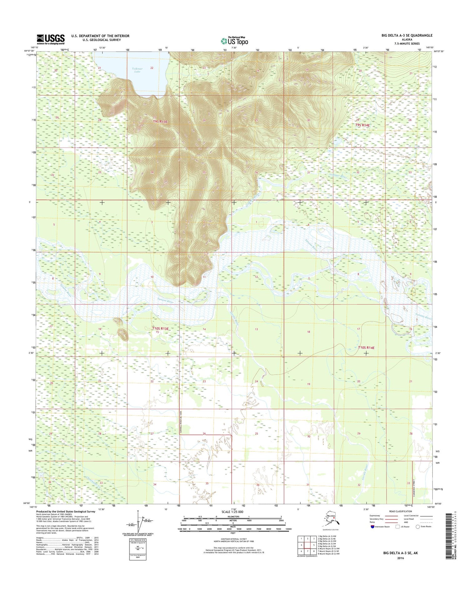 Big Delta A-3 SE Alaska US Topo Map Image