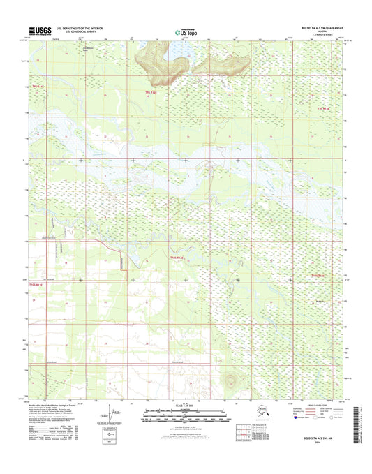 Big Delta A-3 SW Alaska US Topo Map Image