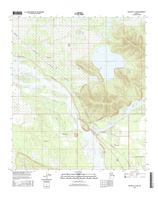 Big Delta A-4 NW Alaska US Topo Map Image