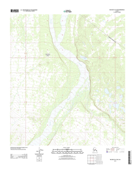 Big Delta A-5 SW Alaska US Topo Map Image