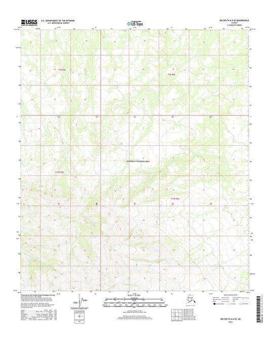 Big Delta A-6 SE Alaska US Topo Map Image