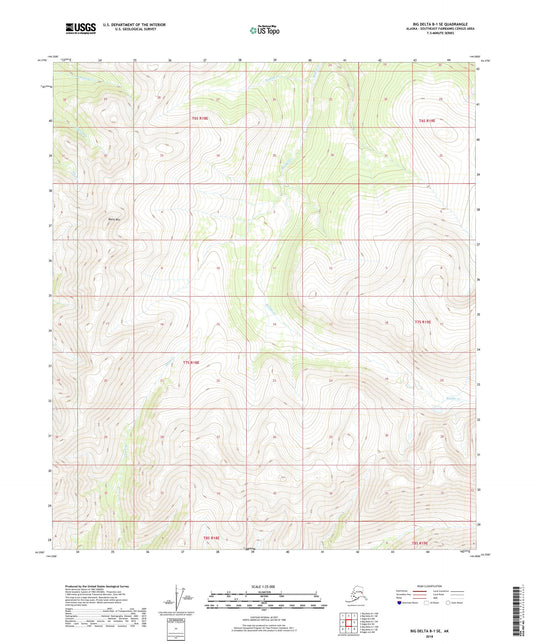 Big Delta B-1 SE Alaska US Topo Map Image