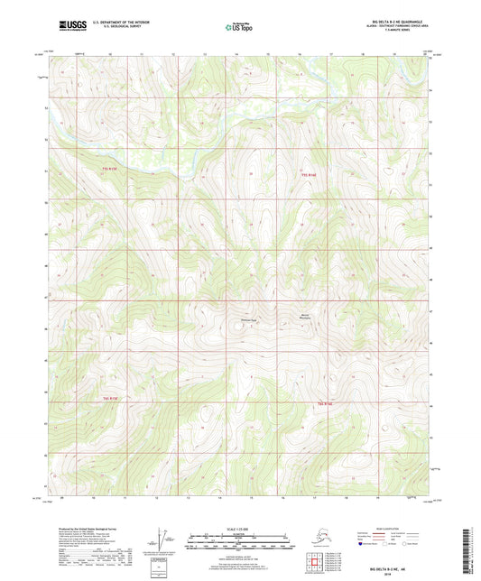 Big Delta B-2 NE Alaska US Topo Map Image