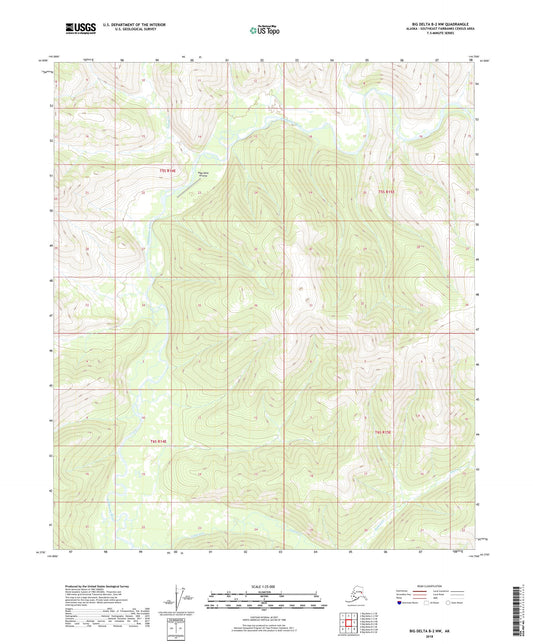 Big Delta B-2 NW Alaska US Topo Map Image
