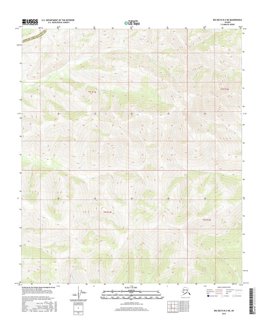 Big Delta B-3 NE Alaska US Topo Map Image