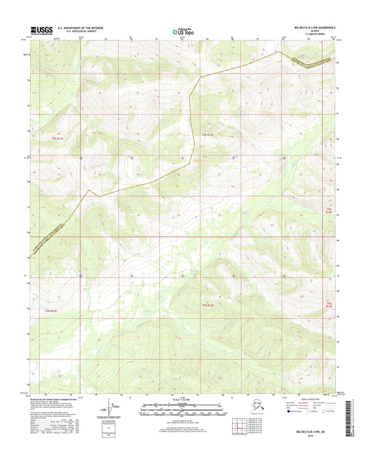 Big Delta B-3 NW Alaska US Topo Map Image