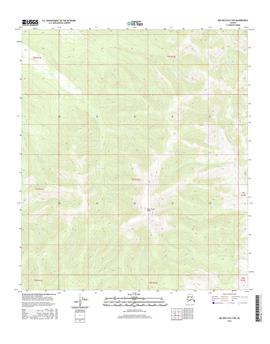 Big Delta B-3 SW Alaska US Topo Map Image