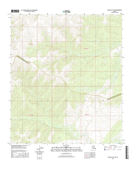 Big Delta B-4 NE Alaska US Topo Map Image