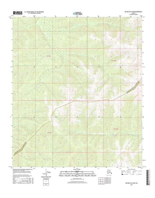 Big Delta B-4 NW Alaska US Topo Map Image
