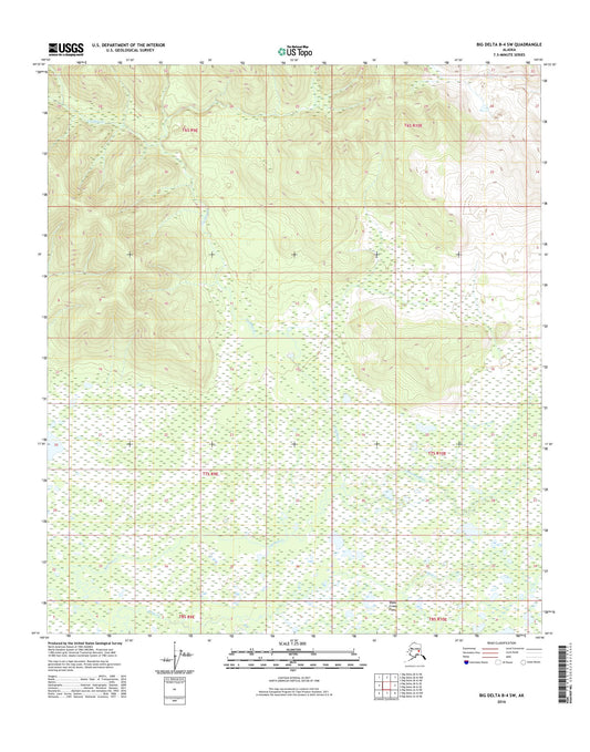 Big Delta B-4 SW Alaska US Topo Map Image