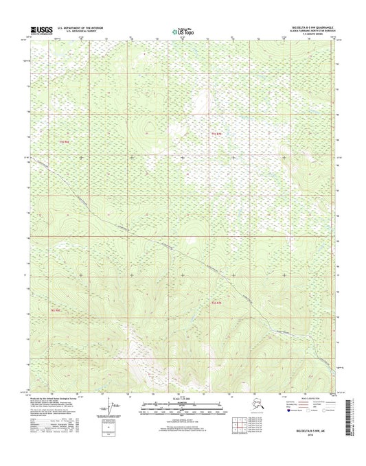 Big Delta B-5 NW Alaska US Topo Map Image