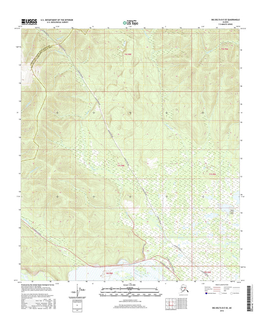 Big Delta B-5 SE Alaska US Topo Map Image