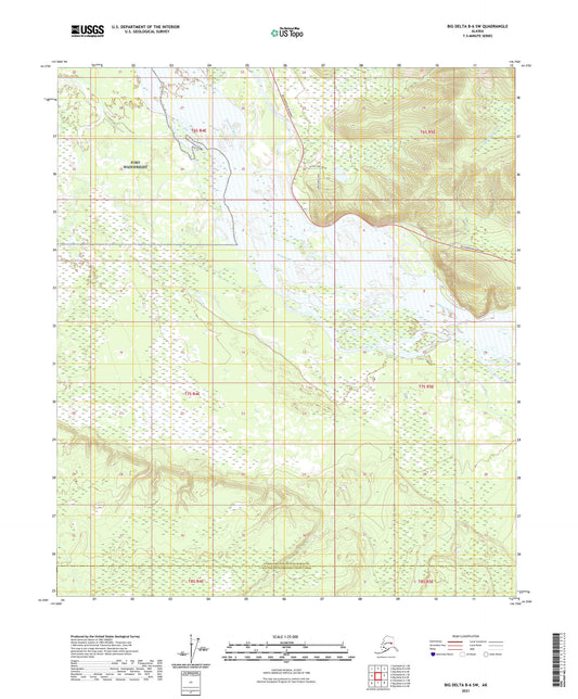 Big Delta B-6 SW Alaska US Topo Map Image