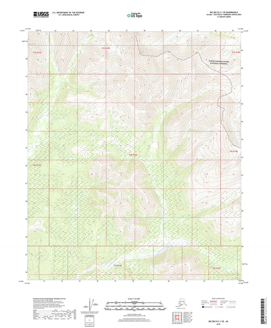 Big Delta C-1 SE Alaska US Topo Map Image