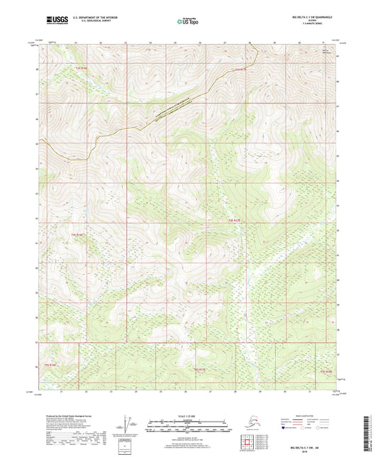 Big Delta C-1 SW Alaska US Topo Map Image