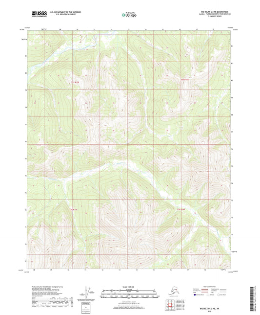 Big Delta C-2 NE Alaska US Topo Map Image