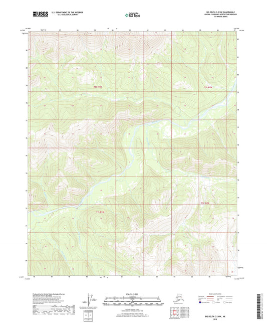 Big Delta C-2 NW Alaska US Topo Map Image