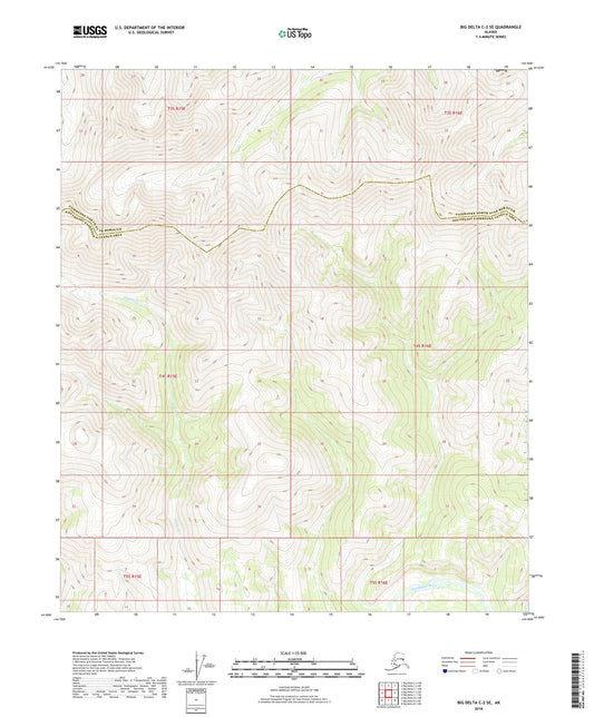 Big Delta C-2 SE Alaska US Topo Map Image
