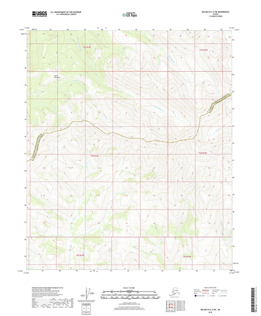 Big Delta C-2 SW Alaska US Topo Map Image