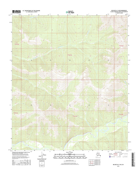 Big Delta C-3 NE Alaska US Topo Map Image