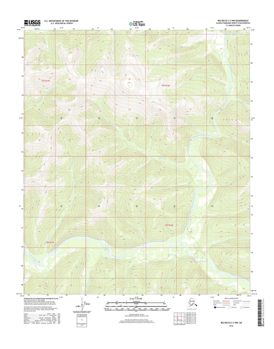 Big Delta C-3 NW Alaska US Topo Map Image