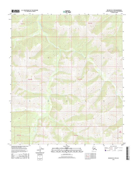 Big Delta C-3 SW Alaska US Topo Map Image