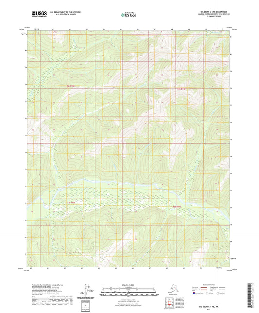 Big Delta C-4 NE Alaska US Topo Map Image