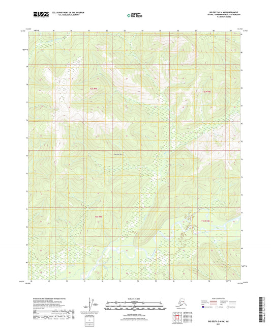 Big Delta C-4 NW Alaska US Topo Map Image