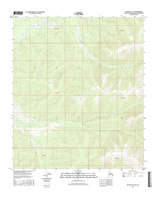 Big Delta C-4 SW Alaska US Topo Map Image